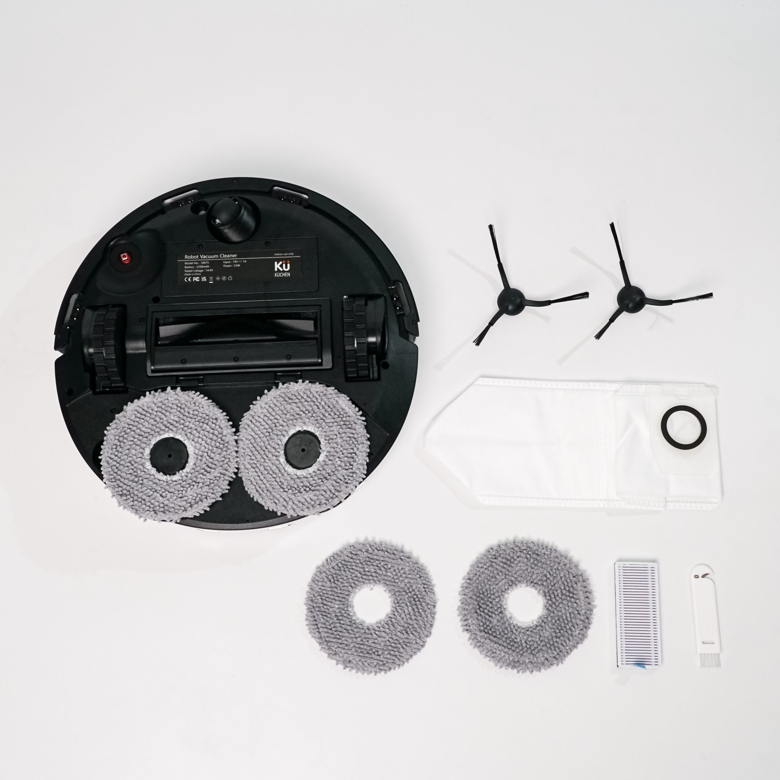 Robot thông minh KUCHEN SW 75 (5 in 1) hút bụi – lau nhà – tự động đổ rác, giặt giẻ, sấy khô