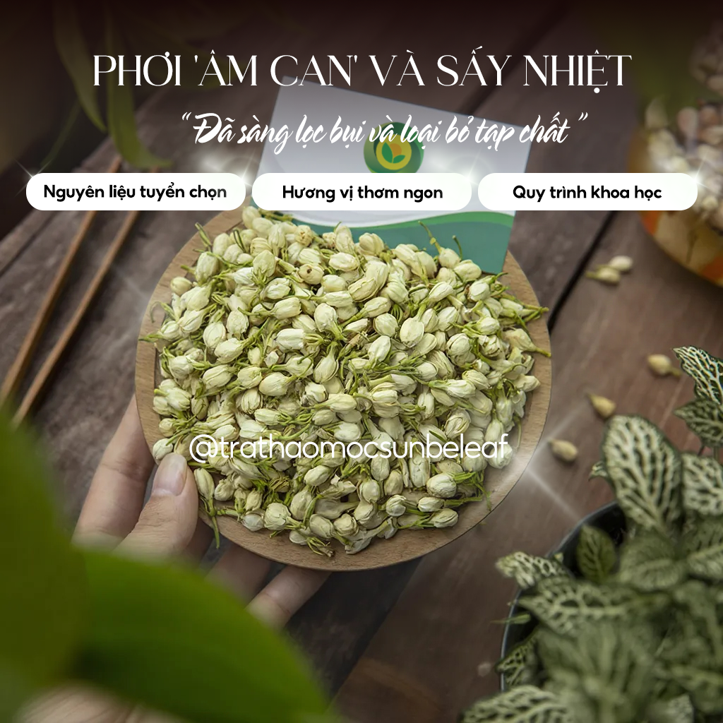 Trà Hoa Nhài Sấy Khô Sunbeleaf – Mang Lại Cảm Giác Thư Thái, Nhẹ Nhàng Sau Mỗi Ngày Bận Rộn – Túi Zip 100g