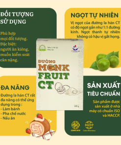 Đường ăn kiêng Monk Fruit CT (Hộp 20 gói x 5g)