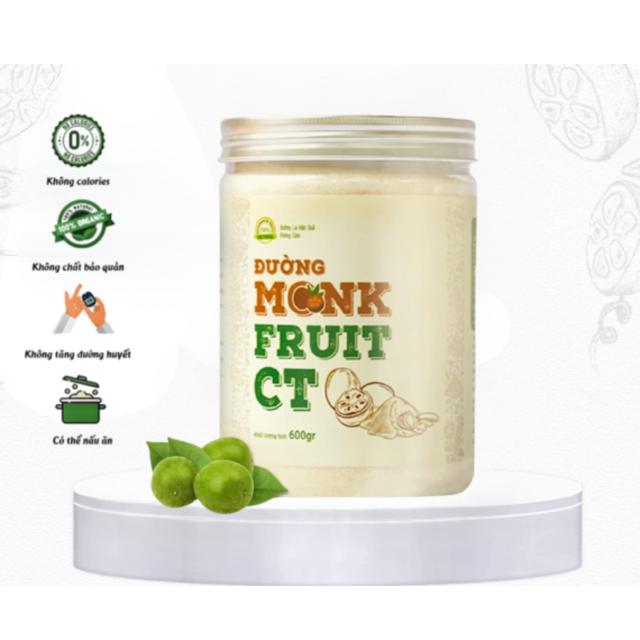 Đường ăn kiêng Monk Fruit CT (Hũ 600g)