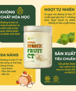 Đường ăn kiêng Monk Fruit CT (Hũ 600g)