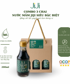 Set 3 chai Nước mắm tự nhiên JI JI Siêu đặc biệt 50 đạm 200ml