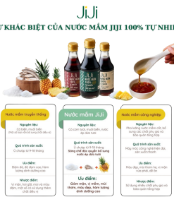Set 3 chai Nước mắm tự nhiên JI JI Siêu đặc biệt 50 đạm 200ml