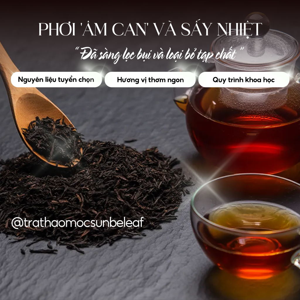 Trà Đen (Hồng Trà) Sunbeleaf – Mang Lại Cảm Giác Tỉnh Táo, Sảng Khoái Mỗi Ngày – Hộp 20 Gói