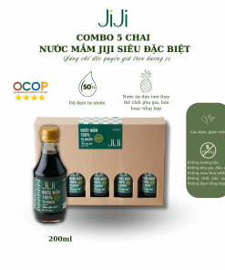 Set 5 chai Nước mắm tự nhiên JI JI Siêu đặc biệt 50 đạm 200ml
