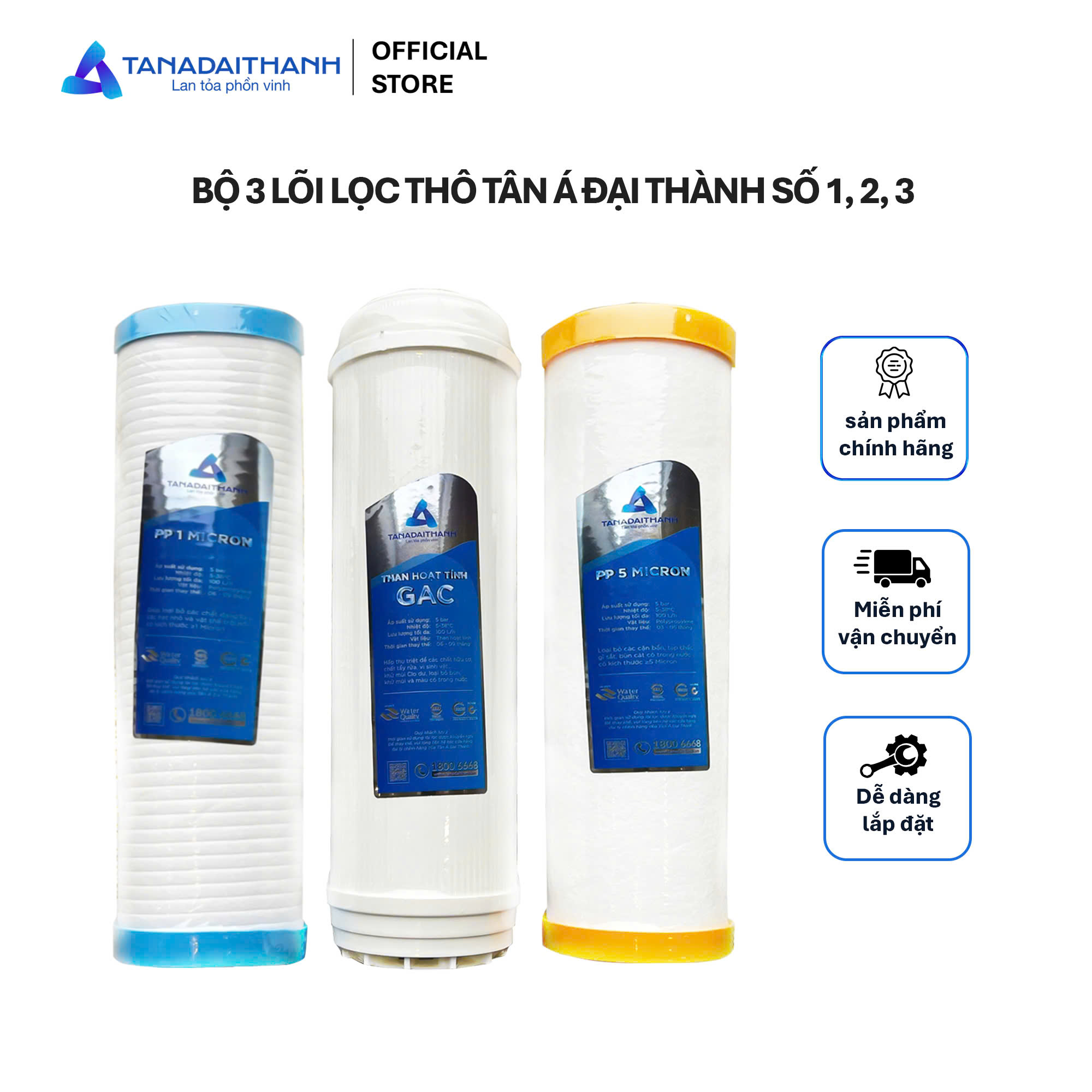 Lõi lọc số 3 – PP 1 Micron