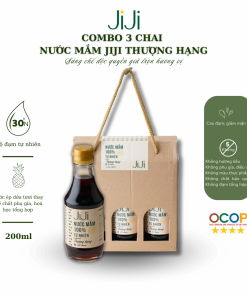 Set 3 chai Nước mắm tự nhiên JI JI Thượng hạng 30 đạm 200ml