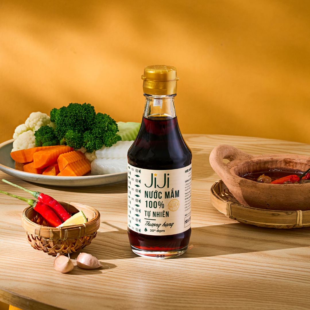 Set 3 chai Nước mắm tự nhiên JI JI Thượng hạng 30 đạm 200ml