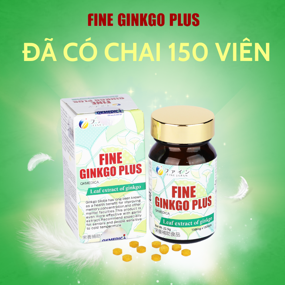 Thực phẩm bảo vệ sức khỏe Fine Ginkgo Plus (hộp 150 viên)