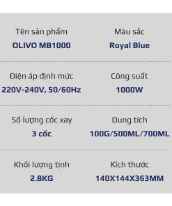Máy xay sinh tố Olivo MB1000