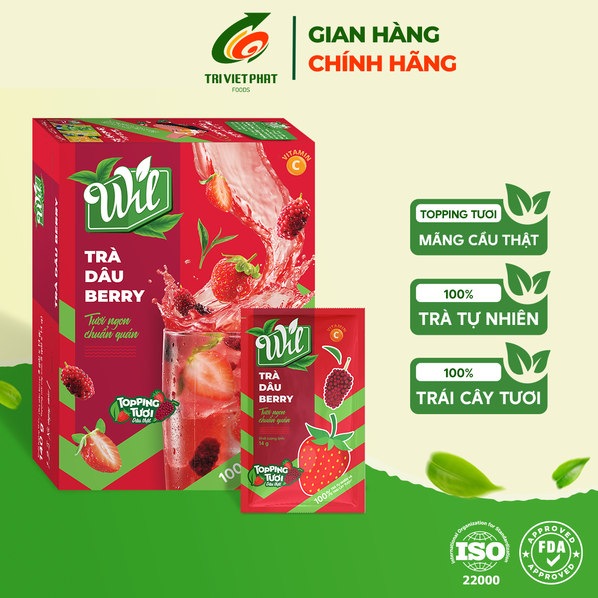 Trà dâu berry 140g