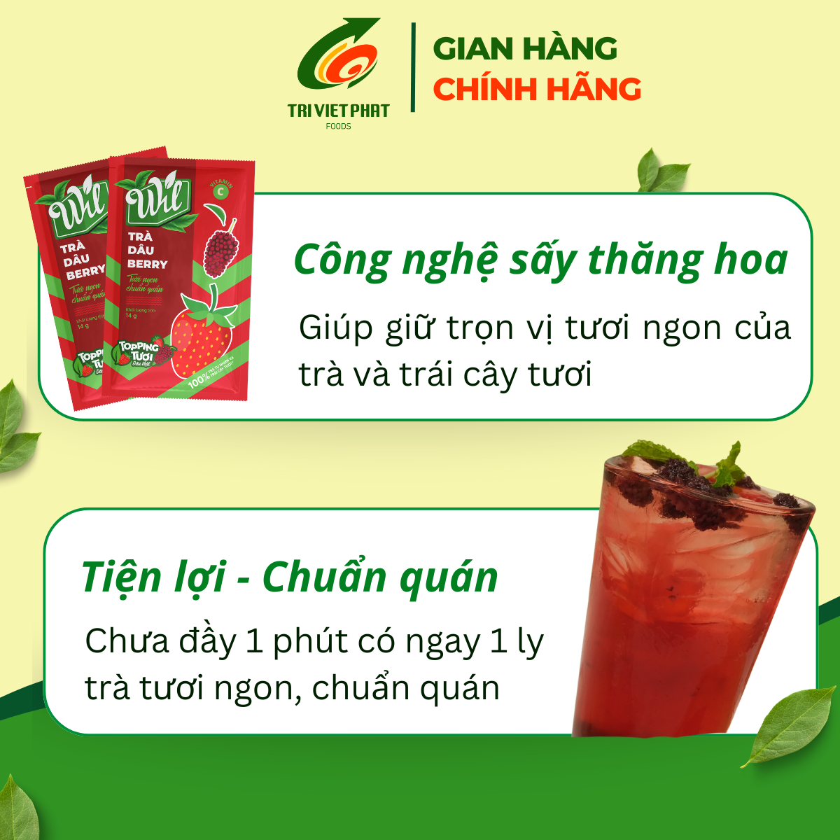 Trà dâu berry 140g