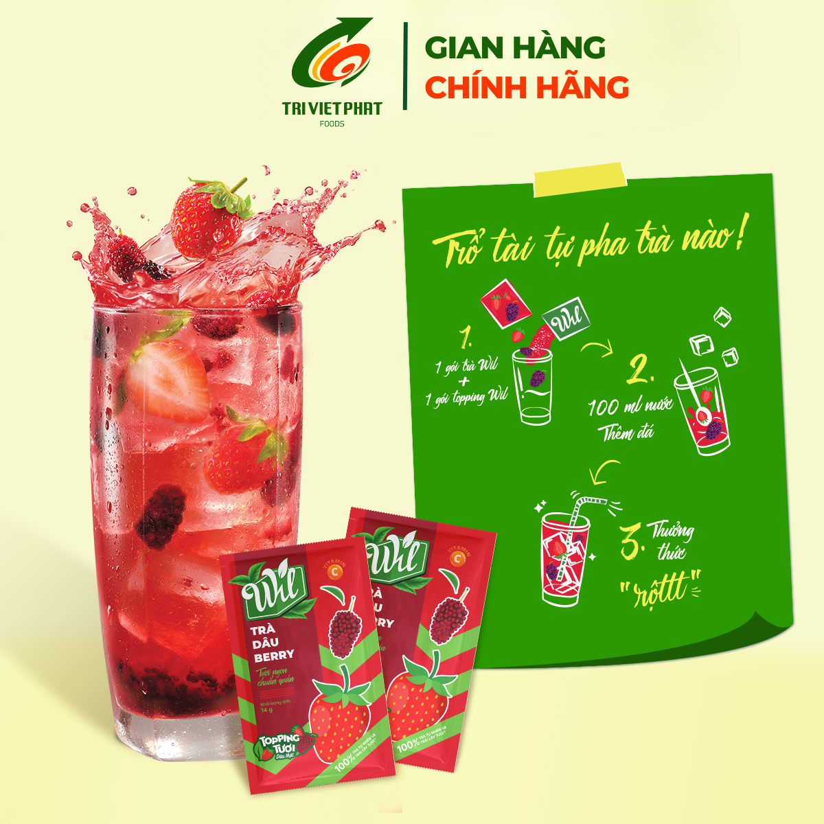 Trà dâu berry 140g