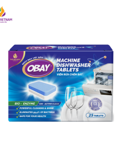 Viên rửa chén OBAY không mùi 500gram – Hộp 25 viên (dùng cho máy rửa bát)