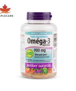 Thực phẩm bảo vệ sức khoẻ WEBBER NATURALS Triple Strength Omega-3 900mg EPA/DHA (Hộp 80 viên)