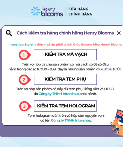 Viên uống hỗ trợ hoạt huyết HENRY BLOOMS Ginkgo & Brahmi 3000 tăng cường tuần hoàn máu não (hộp 60 viên)