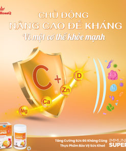 Thực phẩm bảo vệ sức khỏe LunaRosaQ Immune Super C+ (hộp 60 viên)