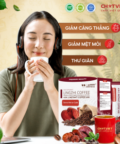 Cà phê bào tử Linh Chi phá vách – Giúp tỉnh táo, vị sữa (20 gói x 18g)