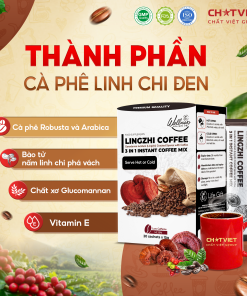 Cà phê bào tử Linh Chi phá vách – Giúp tỉnh táo (20 gói x 15g)