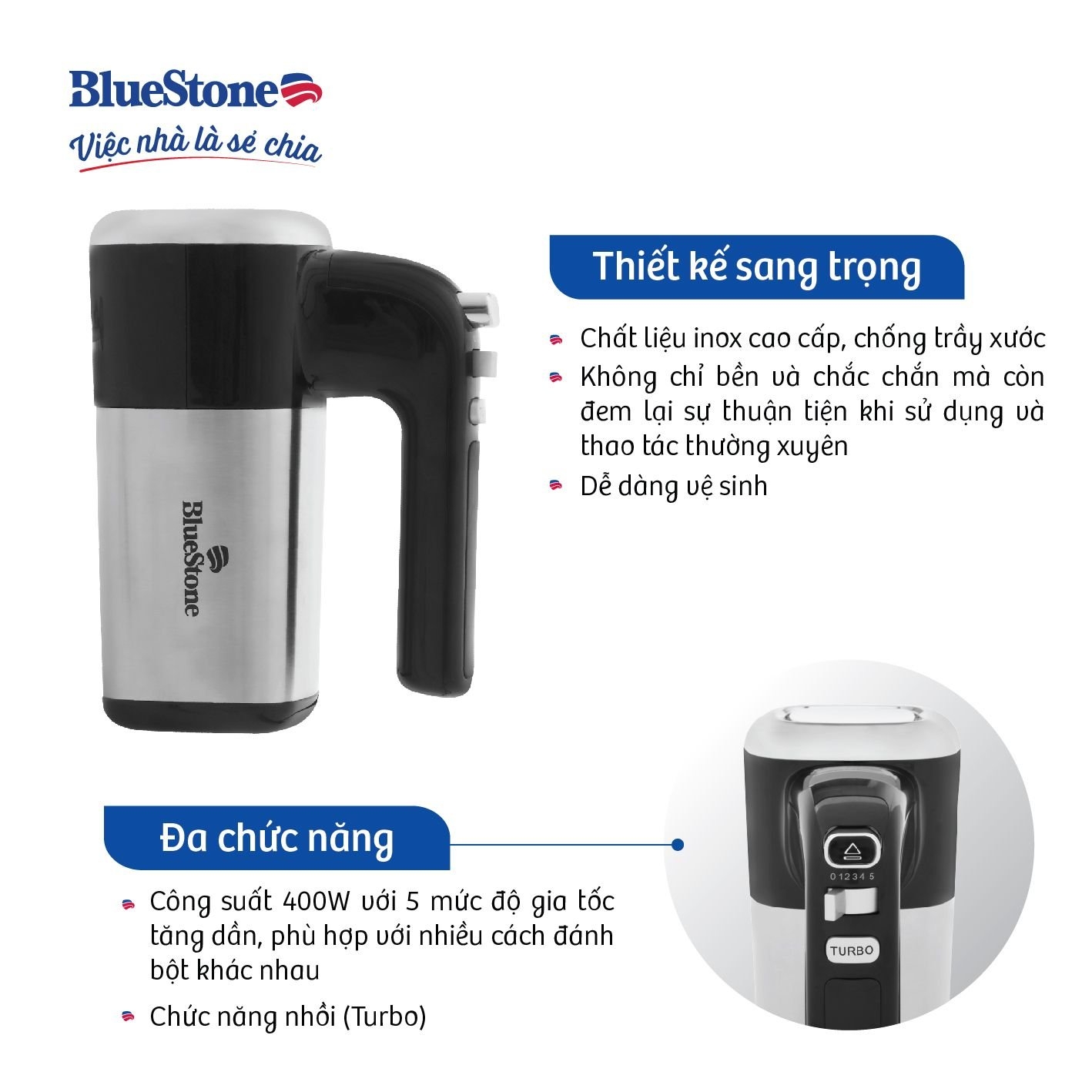 Máy Đánh Trứng BlueStone HMB-6338 400W