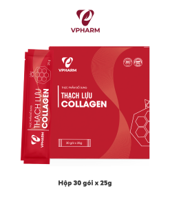 Thực phẩm bổ sung Thạch lựu Collagen – Hộp 30 gói