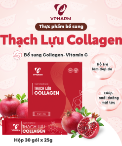 Thực phẩm bổ sung Thạch lựu Collagen – Hộp 30 gói