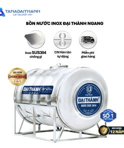 Bồn Inox 304 Đại Thành 1500L – bồn ngang ĐK1170 (Phân phối từ Kon Tum trở vào khu vực phía Nam)
