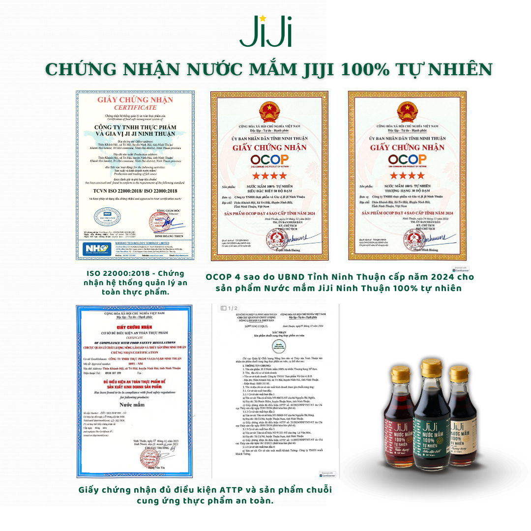 Nước mắm tự nhiên JI JI Thượng hạng 30 đạm 200ml