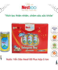 Nước yến sào Nest100 Plus Hộp 5 lon