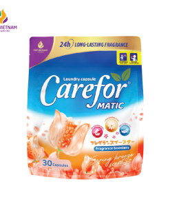 Viên giặt xả Carefor Matic hương gió xuân 315gram – Túi 30 viên (dùng cho máy giặt)