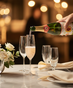 Nước hoa quả hữu cơ có ga vị táo đào Paul Brassac