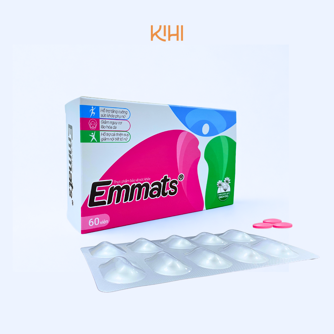 Thực phẩm bảo vệ sức khoẻ Emmats hỗ trợ cân bằng nội tiết tố (60 viên)