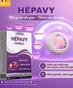 Thực phẩm bảo vệ sức khỏe HÉPAVY hỗ trợ giải độc gan (hộp 30 viên)
