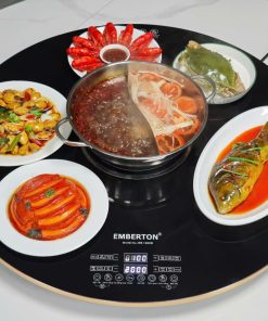 Bàn xoay hâm nóng đa năng bằng điện EB 1280B – 80cm