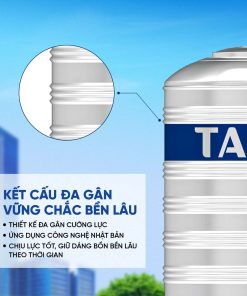 Bồn nước đứng Inox Tân Á 1.500L ĐK1140 – Chỉ bán tại miền Bắc