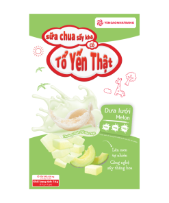 Sữa chua sấy khô có tổ yến thật – Vị dưa lưới (Hộp 5 gói)