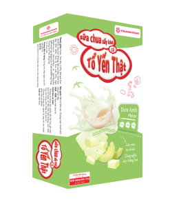 Sữa chua sấy khô có tổ yến thật – Vị dưa lưới (Hộp 5 gói)