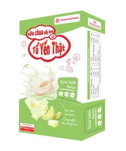 Sữa chua sấy khô có tổ yến thật – Vị dưa lưới (Hộp 5 gói)