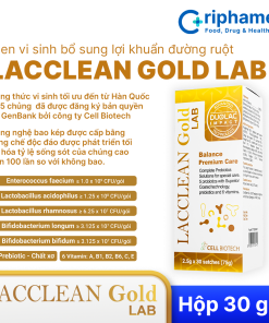Men vi sinh bổ sung lợi khuẩn Lacclean Gold LAB (Hộp 30 gói)