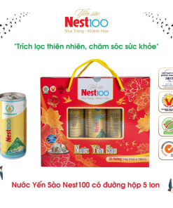 Nước yến sào Nest100 có đường Hộp 5 lon