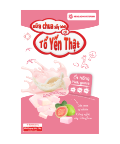 Sữa chua sấy khô có tổ yến thật – Vị ổi hồng (Hộp 5 gói)