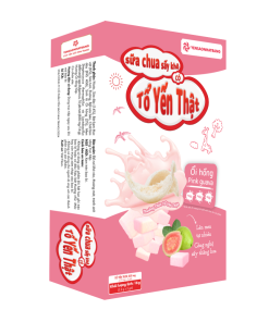 Sữa chua sấy khô có tổ yến thật – Vị ổi hồng (Hộp 5 gói)