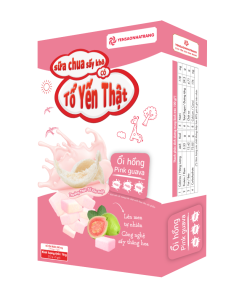 Sữa chua sấy khô có tổ yến thật – Vị ổi hồng (Hộp 5 gói)