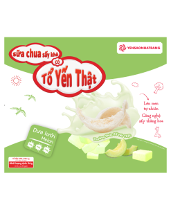 Sữa chua sấy khô có tổ yến thật – Vị dưa lưới (Hộp 30 gói)