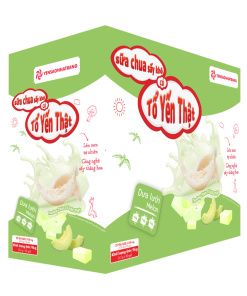 Sữa chua sấy khô có tổ yến thật – Vị dưa lưới (Hộp 30 gói)