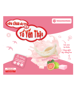 Sữa chua sấy khô có tổ yến thật – Vị ổi hồng (Hộp 30 gói)