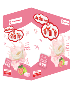 Sữa chua sấy khô có tổ yến thật – Vị ổi hồng (Hộp 30 gói)