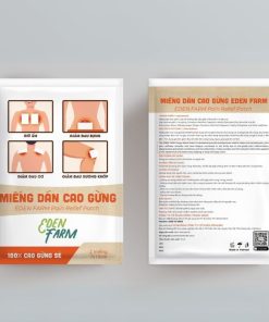 Miếng dán cao gừng Eden Farm – Giảm đau mỏi xương khớp cổ vai gáy – Hộp 10 miếng 11x15cm