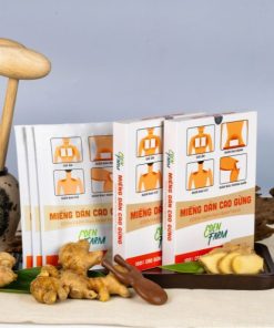 Miếng dán cao gừng Eden Farm – Giảm đau mỏi xương khớp cổ vai gáy – Hộp 10 miếng 11x15cm