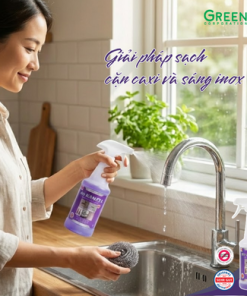 Sạch cặn canxi và sáng inox Bio KANATA (45ml tinh chất pha loãng được 500ml)